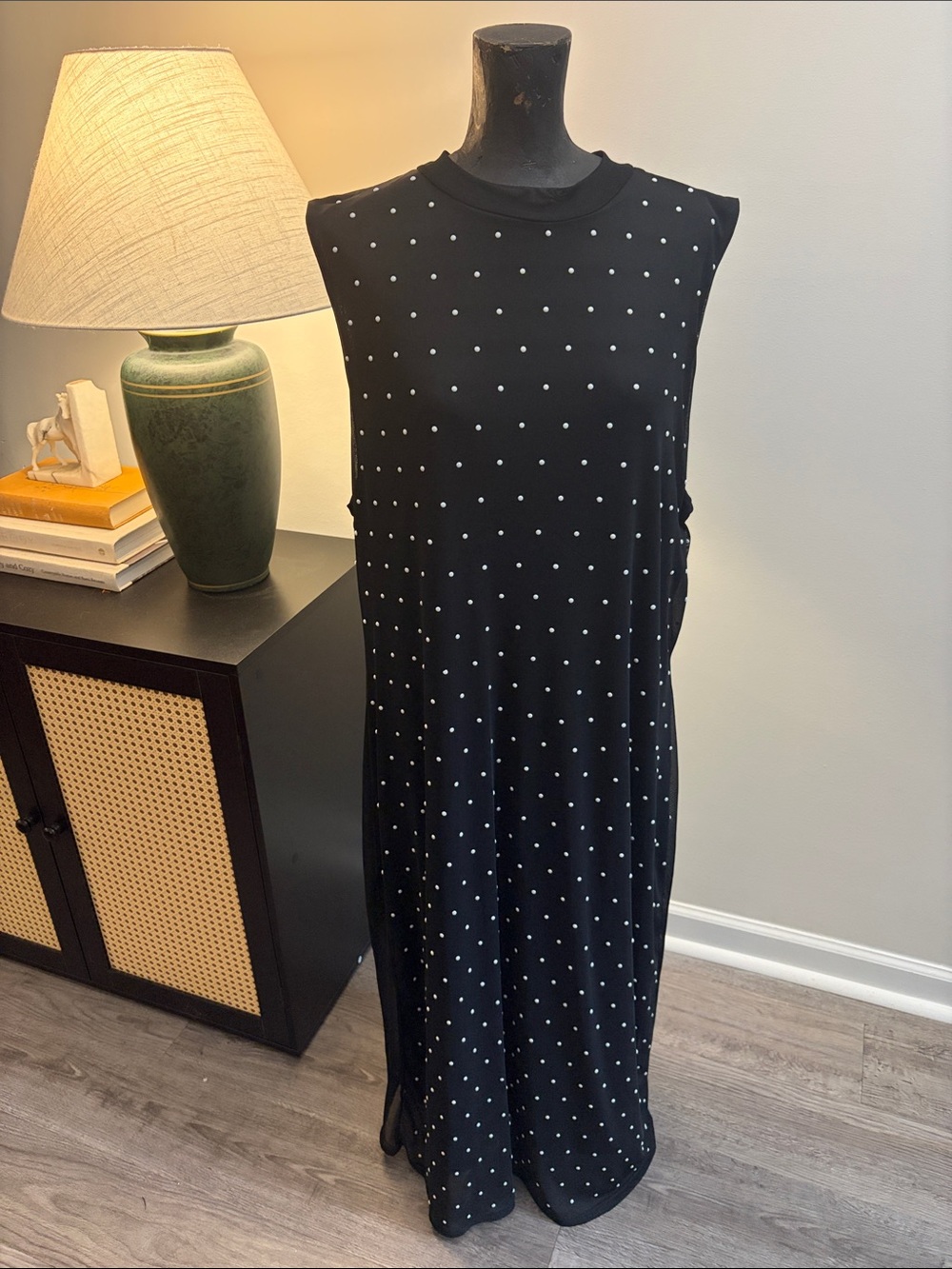Harlow & Rose Pearl Embellished Holiday Office Party Maxi Dress Size 3X Formal